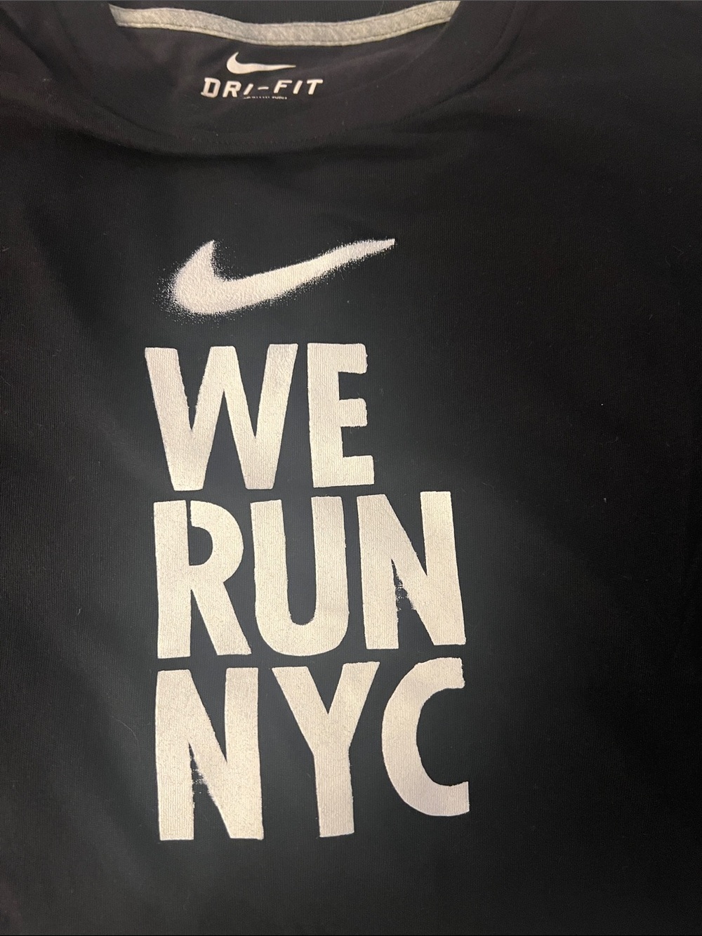 Nike Black Dri-FIT 'We Run NYC' Short Sleeve Tee